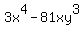 3x%5E4-81xy%5E3