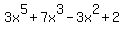 3x%5E5%2B7x%5E3-3x%5E2%2B2