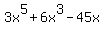 3x%5E5+%2B+6x%5E3+-+45x