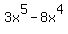 3x%5E5+-+8x%5E4