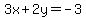 3x+%2B+2y+=+-3+