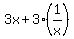 3x+%2B+3%2A%281%2Fx%29