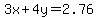 3x+%2B+4y+=2.76