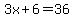 3x+%2B+6+=+36