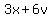 3x+%2B+6v