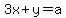 3x+%2B+y+=+a
