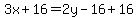 3x+%2B16=2y+-16%2B16