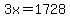 3x+=+1728