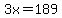 3x+=+189