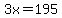 3x+=+195