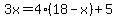3x+=+4%2818-x%29%2B5