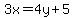 3x+=+4y%2B5