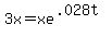 3x+=+xe%5E%28.028t%29