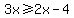3x+%3E=+2x+-+4
