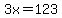 3x++=+123