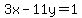 3x++-++11y=1