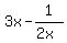 3x+-+1%2F%282x%29
