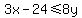 3x+-+24+%3C=+8y