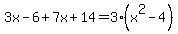 3x+-+6+%2B+7x+%2B+14+=+3+%28x%5E2+-+4%29+