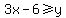 3x+-+6+%3E=+y