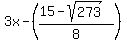 3x-%28%2815+-+sqrt%28273%29%29%2F8%29