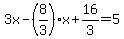 3x-%288%2F3%29x%2B16%2F3=5