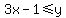 3x-1+%3C=+y