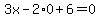 3x-2%2A0%2B6=0