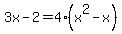 3x-2+=+4%28x%5E2-x%29
