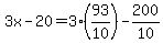 3x-20=3%2893%2F10%29-200%2F10