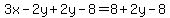 3x-2y%2B2y-8=8%2B2y-8