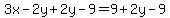 3x-2y%2B2y-9=9%2B2y-9
