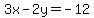 3x-2y=+-12