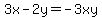 3x-2y=-3xy