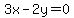 3x-2y=0
