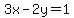 3x-2y=1