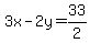 3x-2y=33%2F2
