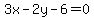 3x-2y-6=0