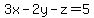 3x-2y-z=5