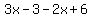 3x-3-2x%2B6