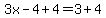 3x-4%2B4=3%2B4