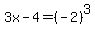 3x-4=%28-2%29%5E3