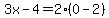 3x-4=2%280-2%29