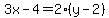 3x-4=2%28y-2%29