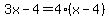 3x-4=4%28x-4%29