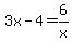 3x-4+=+6%2Fx