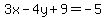 3x-4y%2B9=-5