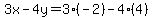 3x-4y=3%28-2%29-4%284%29