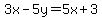 3x-5y=5x%2B3