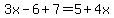 3x-6%2B7=5%2B4x
